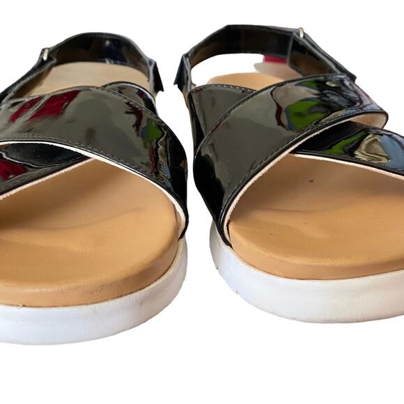 Ugg Kids Klara Black Patent Platform Sandals size 6 - Picture 4 of 8